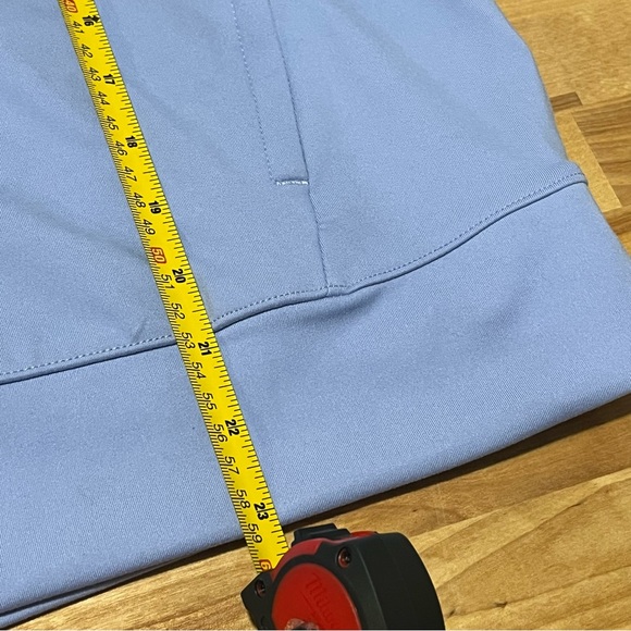 Adidas Light Blue 1/4 Zip Long Sleeve Pullover - Size Medium - KU Jayhawks Logo - Picture 12 of 14